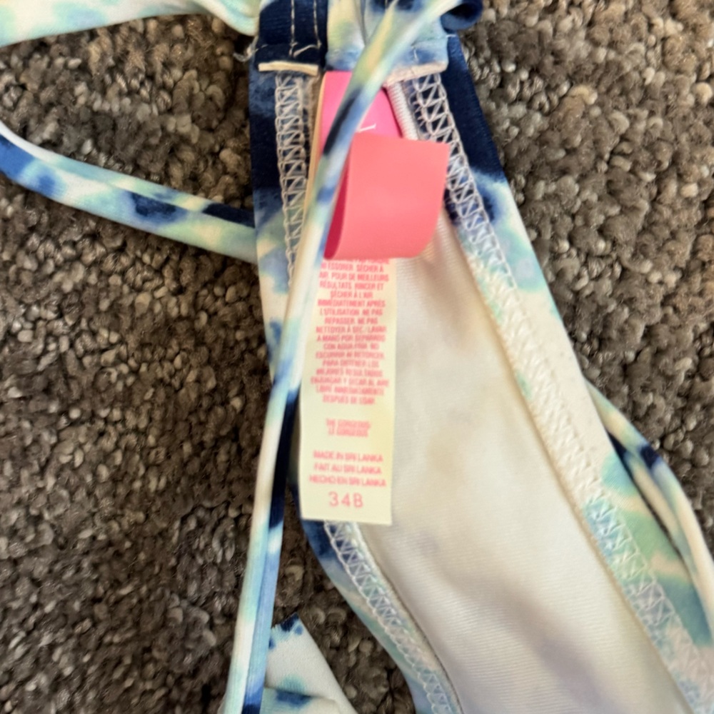 Victoria's Secret Bundle Padded bikini tops Blue and White Tie-Dye Bright yellow - Picture 6 of 8